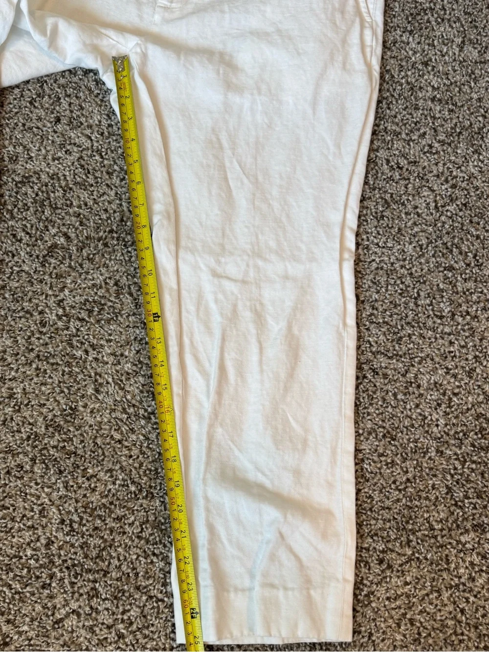 Brooks Brothers White Linen-Blend Chinos